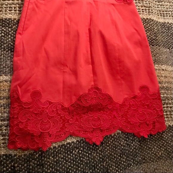 Red Karen Millen dress with lace - Picture 9 of 10